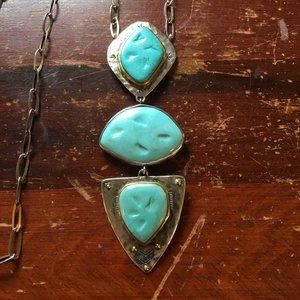 Silpada Silver w/ Turquoise Stones Necklace